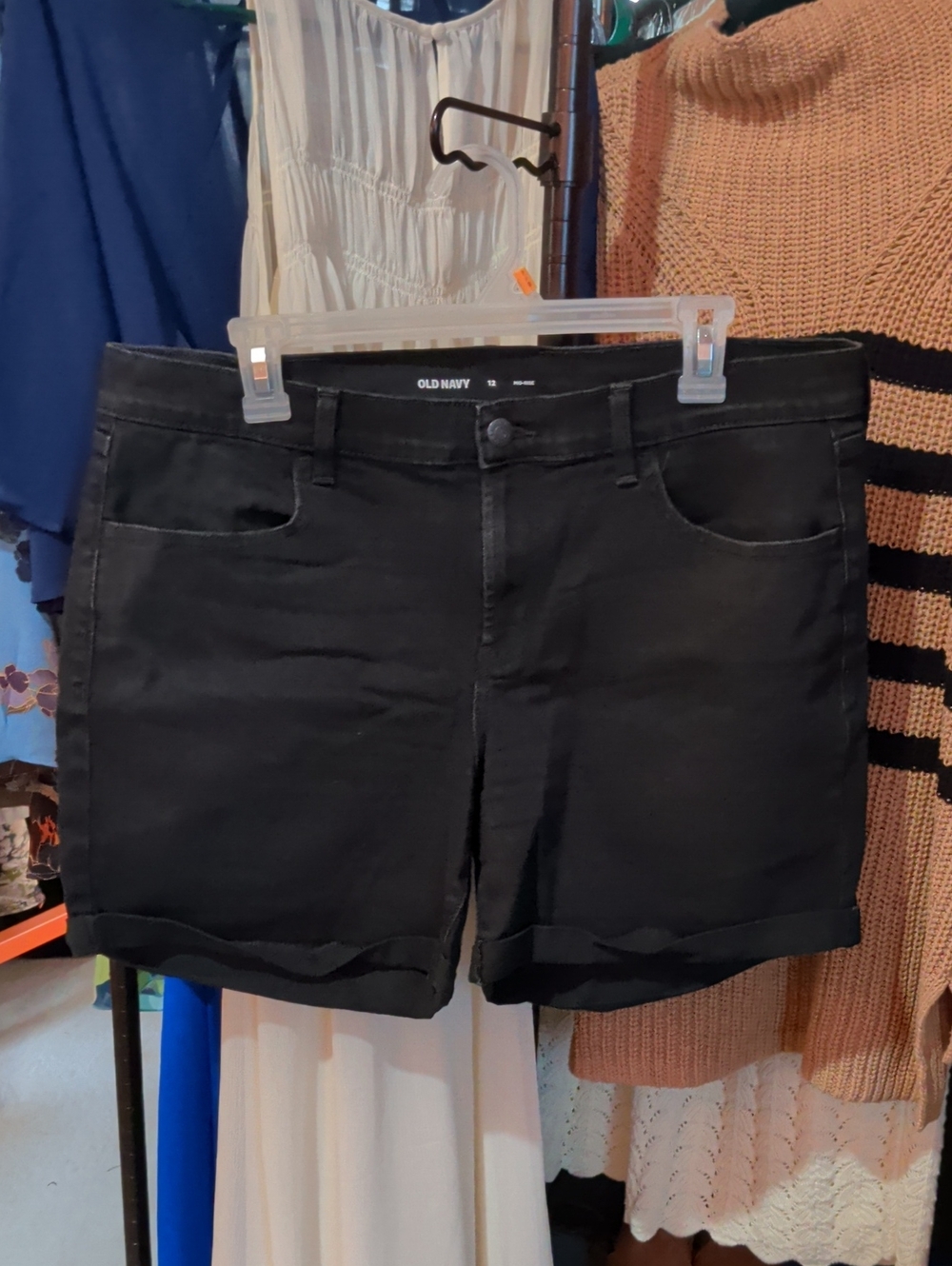 Old Navy Black Jean Cuffed Women’s Shorts